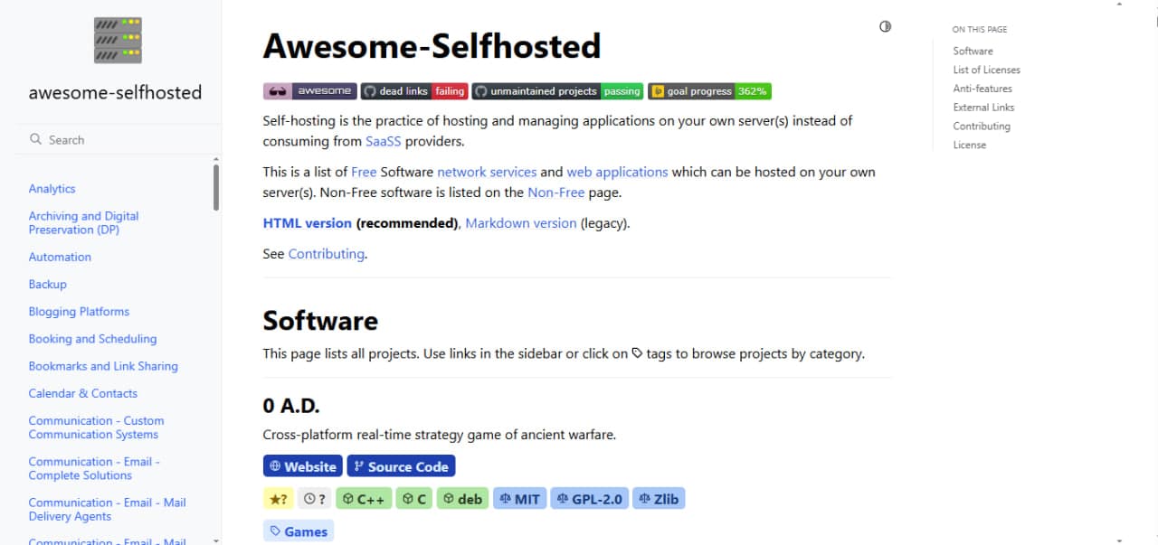 Awesome Self-Hosted image