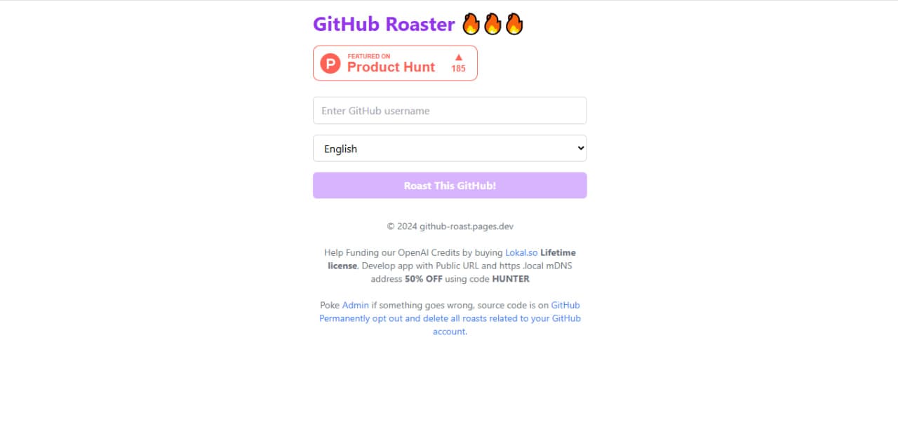 GitHub Roast image
