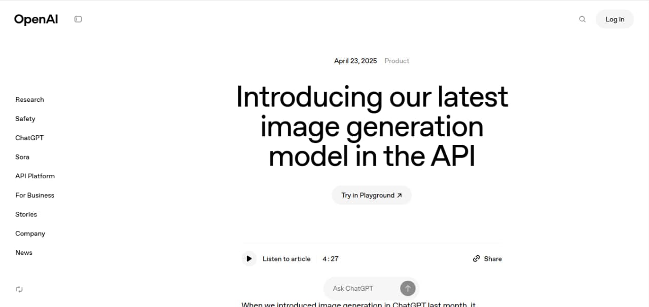 OpenAI Image Generation API image