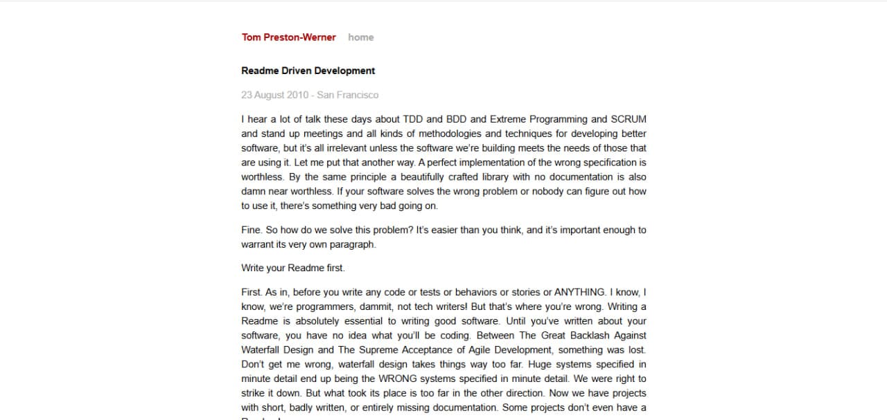 Readme-Driven Development image